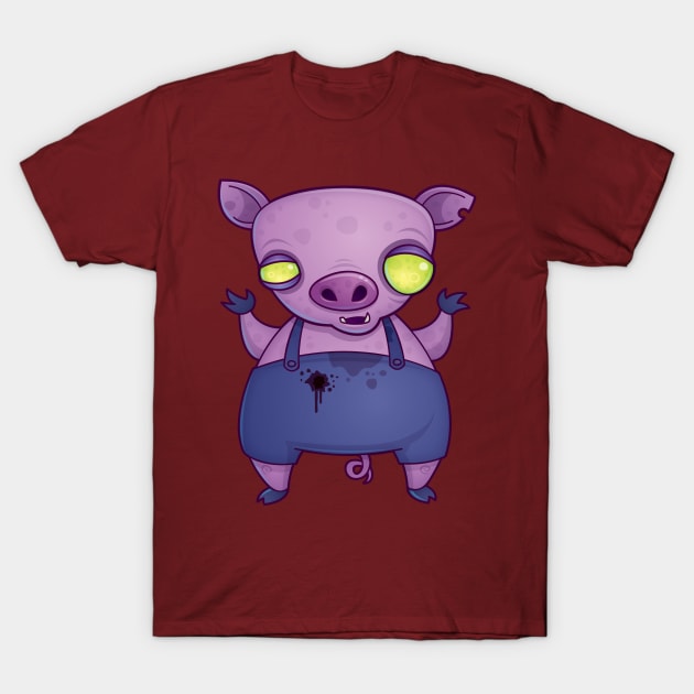 Zombie Piggy T-Shirt by fizzgig